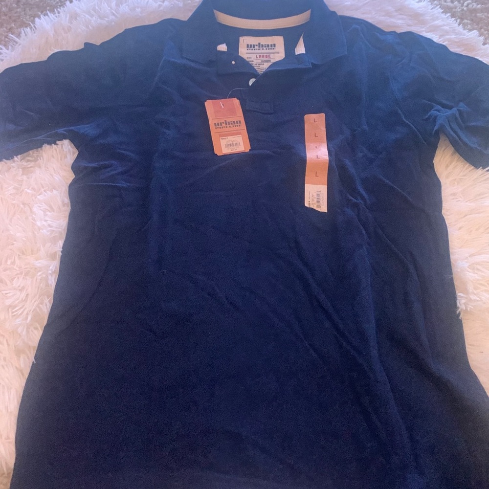 dark blue uniform polo shirt